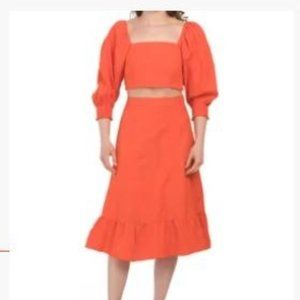 OPT 2 Piece Lulou Dress Set, Orange